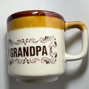 Grandpa Ceramic Mug - Brown and Cream